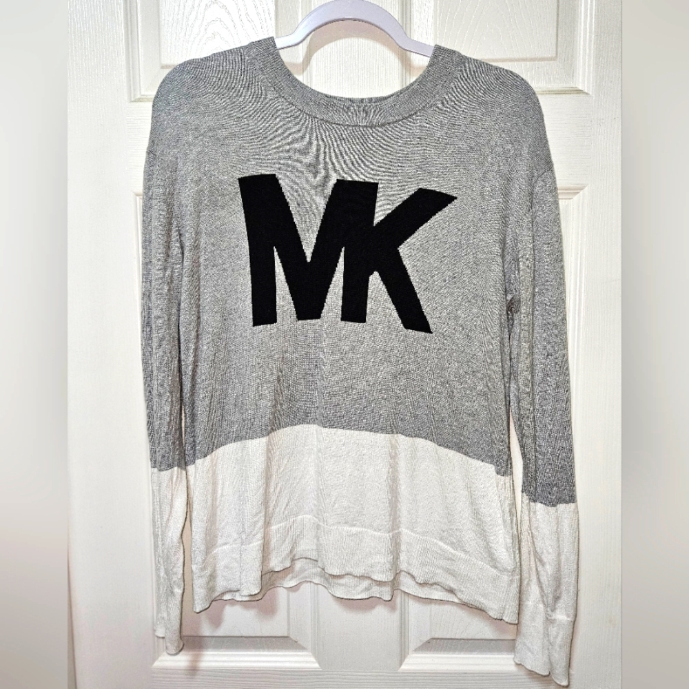 MICHAEL KORS Sweater Gray/Black Womens sweater size S